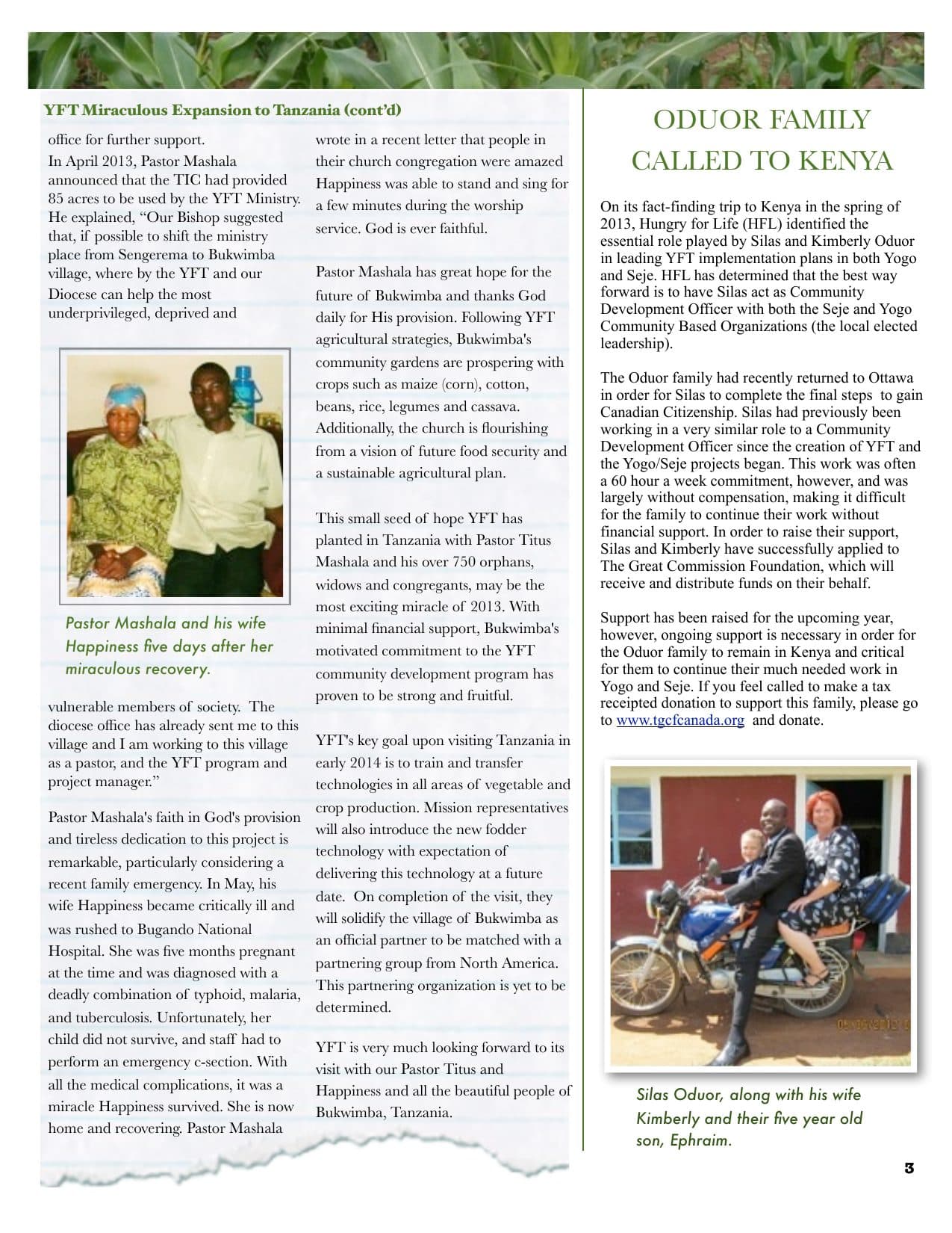 Fall 2013 Newsletter, page 3 of 6