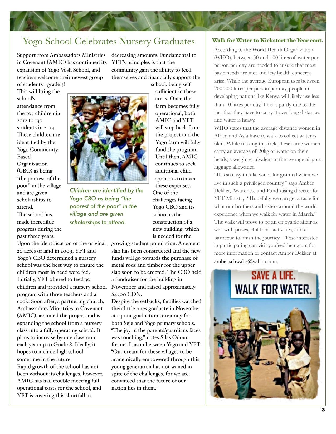 Spring 2013 Newsletter, page 3 of 6